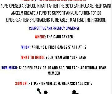 Meelia’s Dodgeball Tournament to benefit scholarships in Haiti