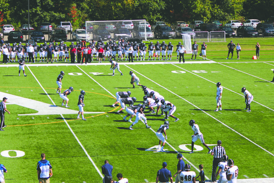 Hawk football bounces back; squad to play for NE-10 title this weekend