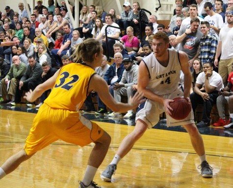 Harrison Taggart on the court for St. As during the season opener against SNHU.