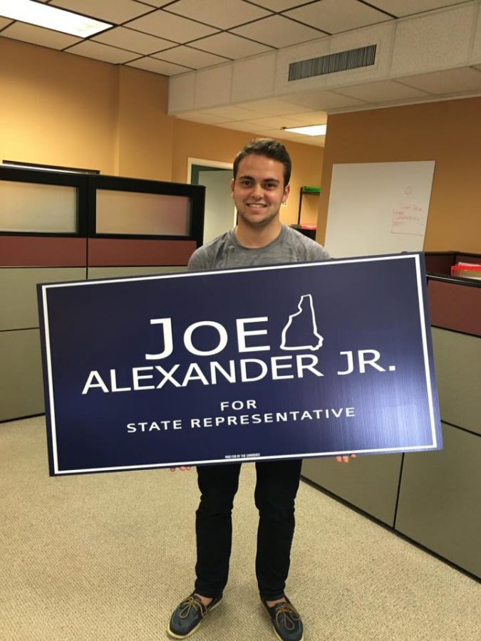 Joe Alexander 17 campaigns to be a write in on the ballot for a seat in the New Hampshire House of Representatives.