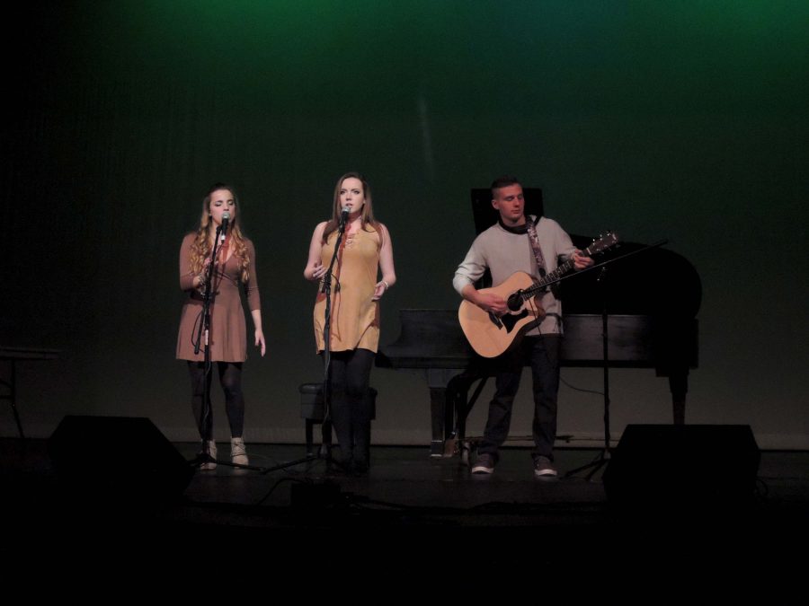 First place winners Jordan Levesque, Stephanie Modrak, and Matthew Bettinelli stole the show with rendition of “All I Want.”