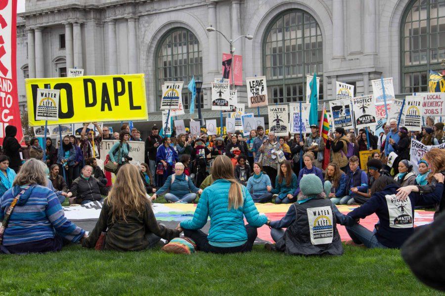 A NoDAPL protest in San Fransisco.