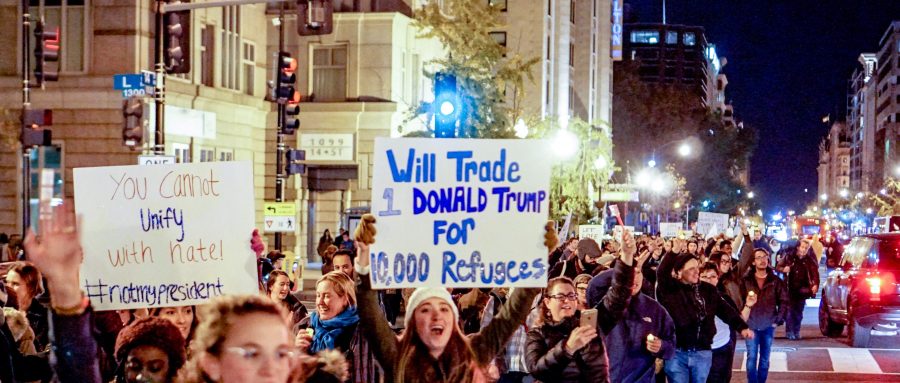 An anti-Trump rally in Washington D.C. on Nov. 12.