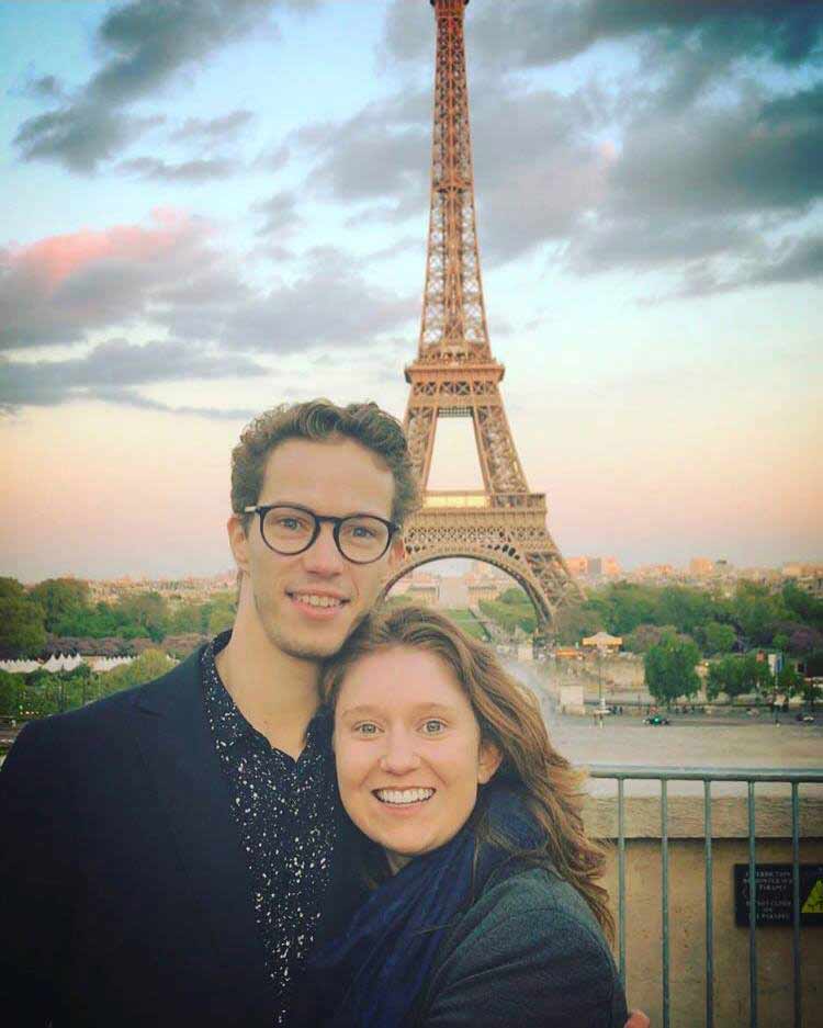 Lauren Batchelder ’19 and Jonas Ben Riala visit the Eiffel Tower a few days before they

witness the attack led by Karim Cheurfi on the Champs-Élysées boulevard.