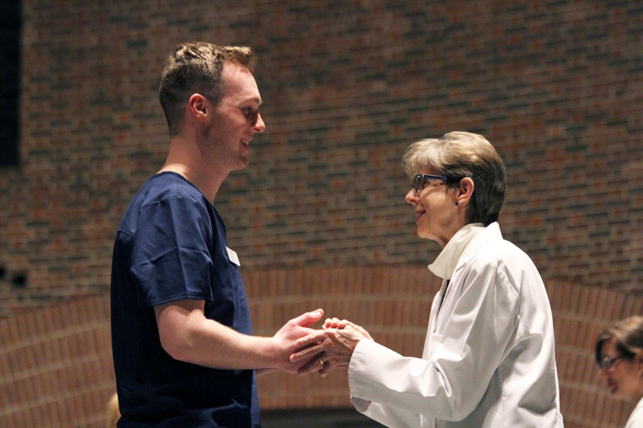Nursing students receive the Blessing of the Hands