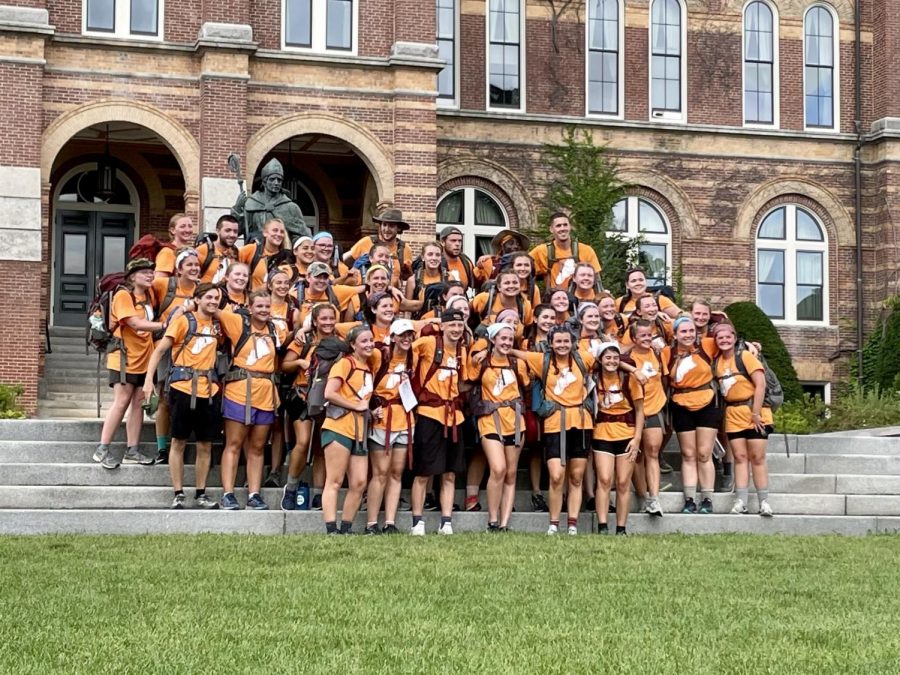 The 2021 Road for Hope walkers after arriving to campus