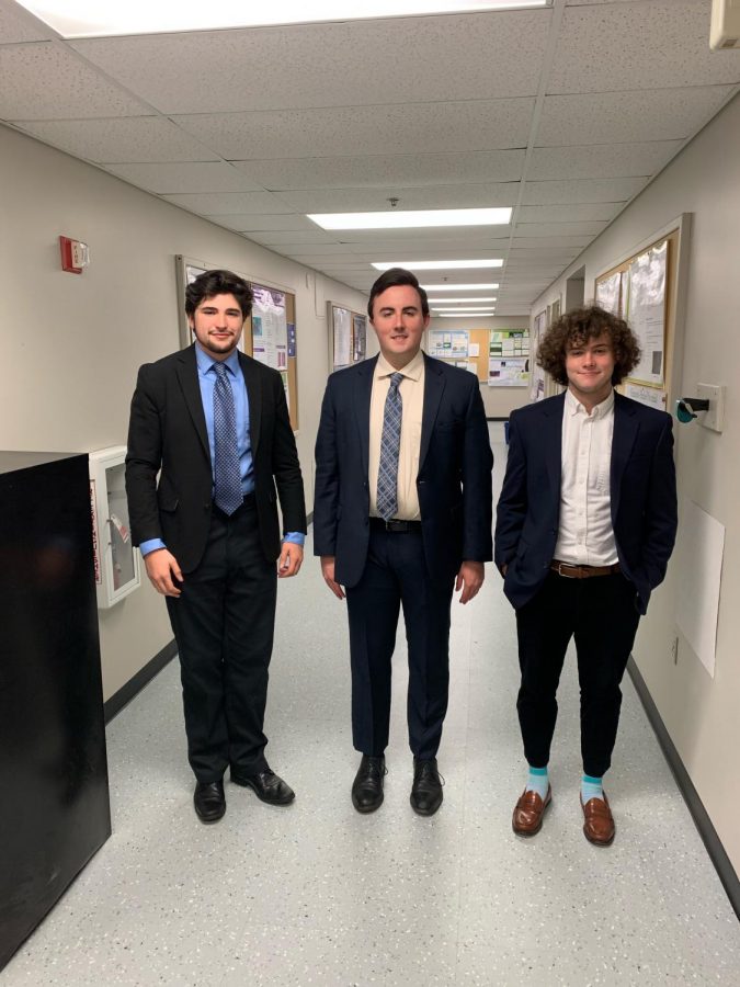 James Maloney, Neil Craffey, and Nathaniel Crane recently participated in virtual debate