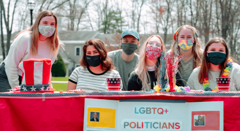 Students spreading awareness about LGBTQ+ politicians at last Aprils Visibility Day run by TEDA on the Joan of Arc quad