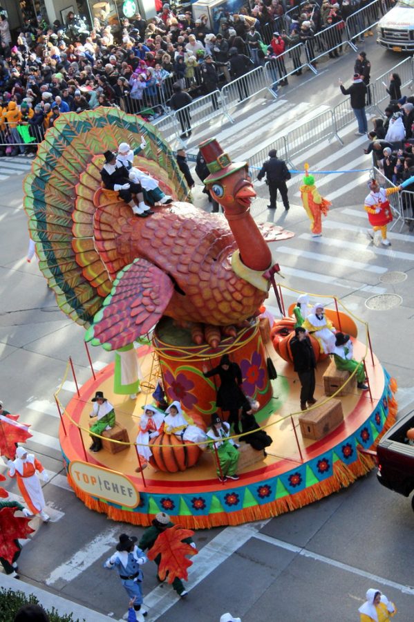 The famous Tom the Turkey float at the Macys Thanksgiving Day Parade in 2018