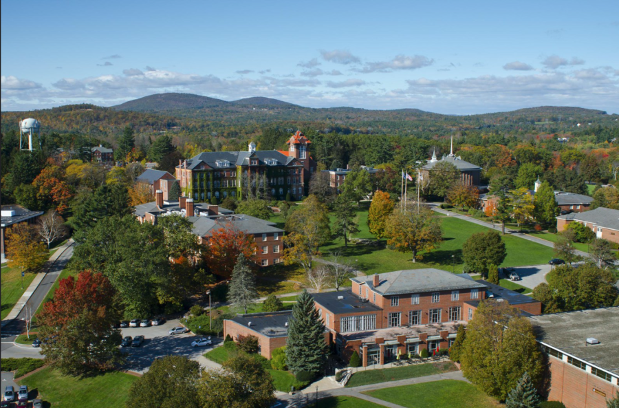Aerial view of the Saint Anselm College Campus