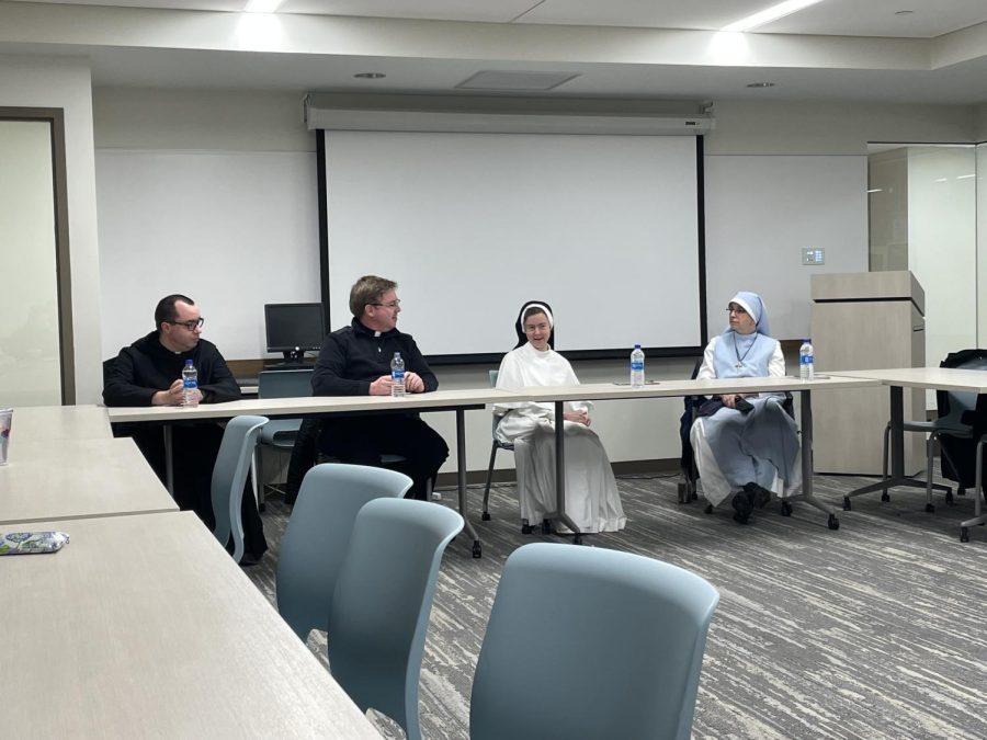 Fr. Stephen Lawson, Fr. Andrew Nelson, Sr. Ellinor Gardener, Sr. Esther Marie share their experience of religious life