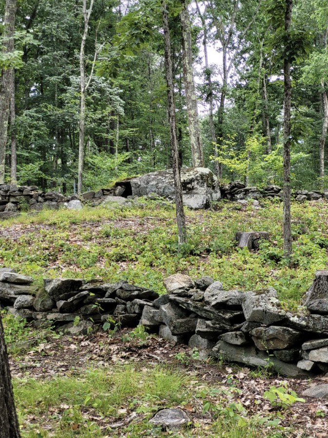 A stone chamber that is part of the densest site of pre-historic ruins in New England