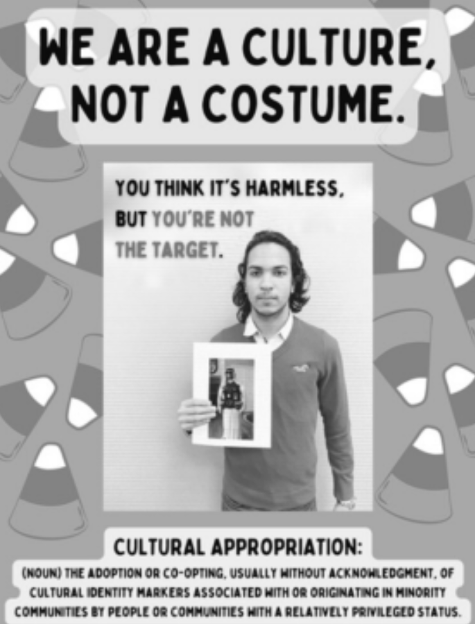 Posters designed by Lexi Guillemete
raise awareness of cultural stereotyping
in Halloween costumes.
