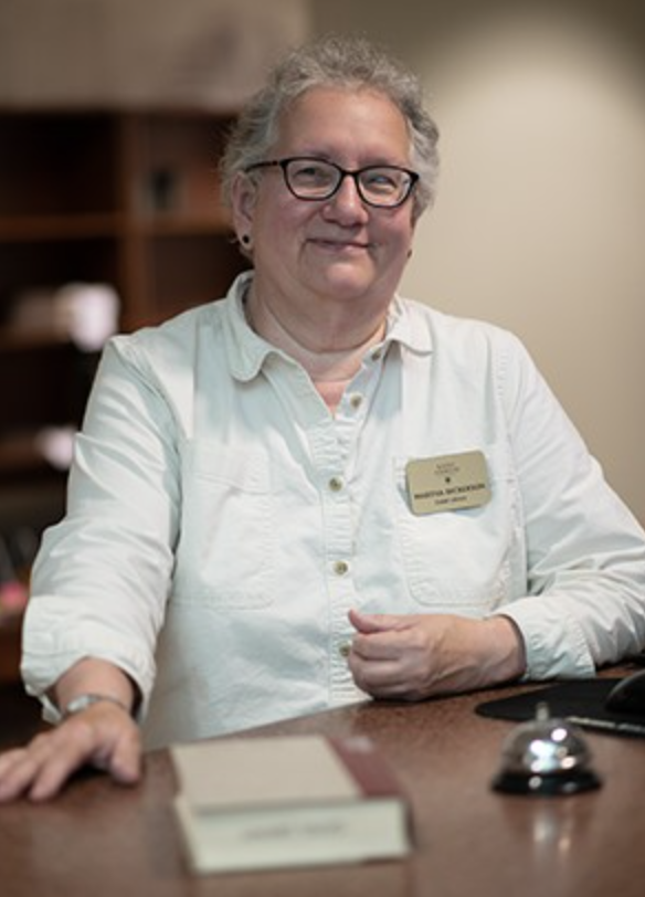 Martha Dickerson, Head of Circulation,
to retire after over 20 years at the college