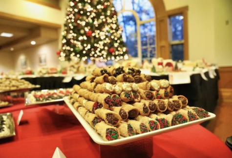 Davison serves desserts with a delicious holiday meal. 
