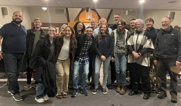 Saint Anselm students and staff visited Temple Beth Jacob for Shabbat service.
(Courtesy / Anna Gaby) 