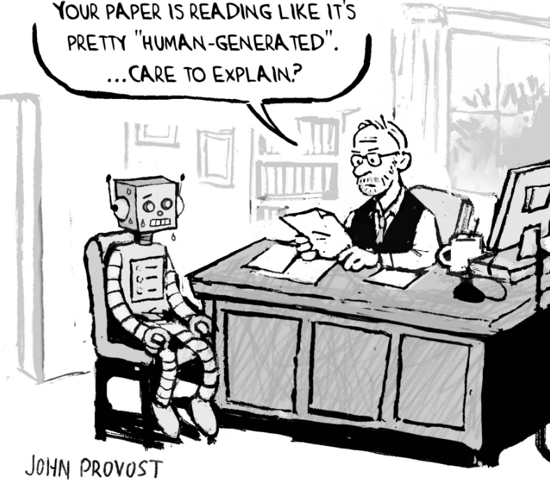 The rise of AI in our daily lives has professors concerned, are robots the future of education? (Courtesy / John Provost) 