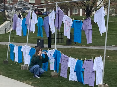 The Clothesline Project was displayed on JOA quad on April 24th.(Courtesy / Nicole Kipphut) 
