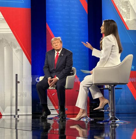 Trump and Collins talk past and upcoming elections at CNN town hall. (Photo by AJ Tamburino)