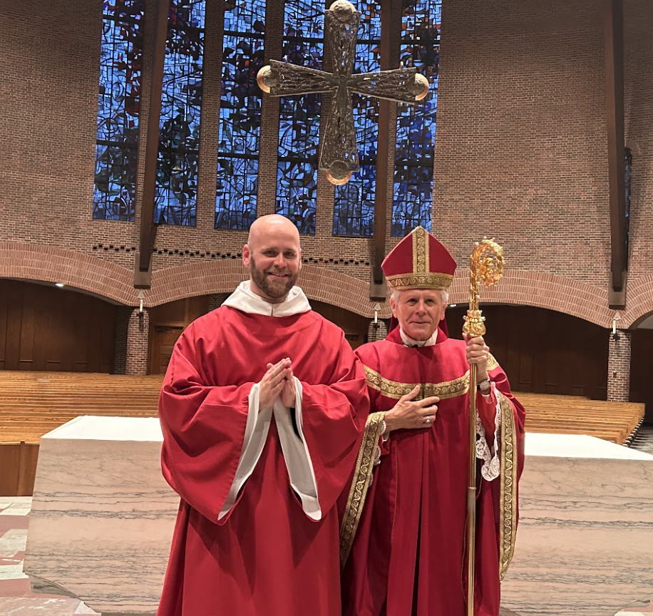 Fr. George Rumley O.S.B. was ordained a deacon by Bishop Peter Libasci.