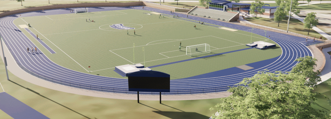 Rendering of what the new home of the Saint Anselm Track and Field team which is set to begin construction soon.