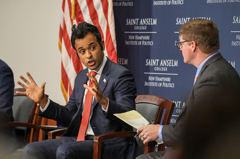Presidential hopeful Vivek Ramaswamy makes appearance at NHIOP following primary filing