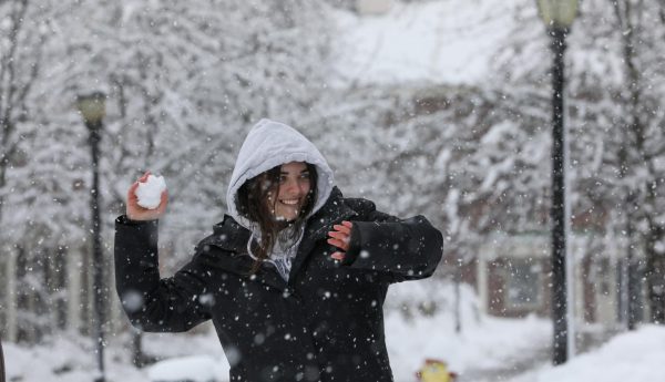Whats more New England than having a snowball fight in April?