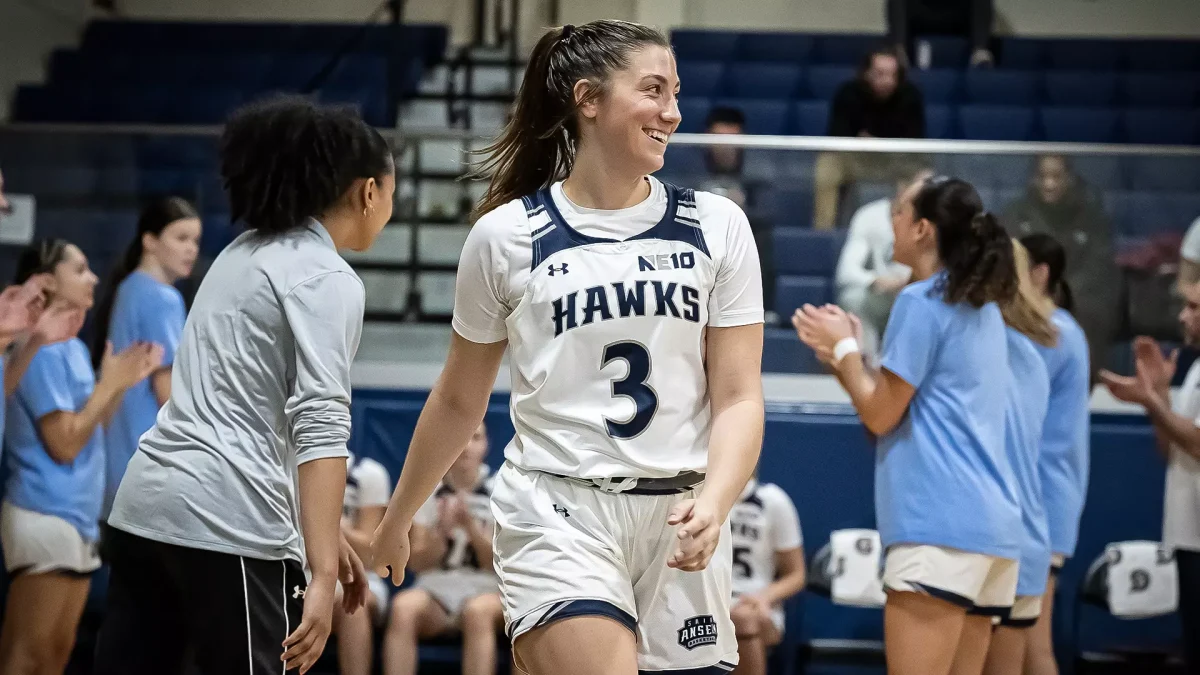  Elise MacNair in start of game against Franklin Pierce