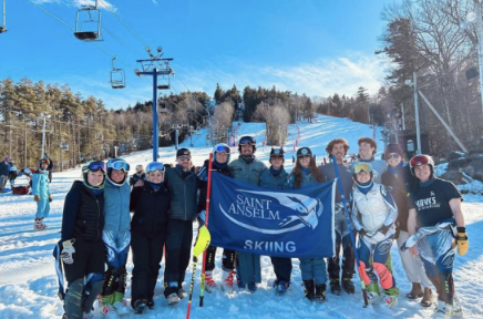 Ski Club Team posing for picture after a successful meet.