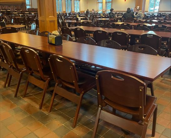  Tables in Davison were also replaced with brand new tables for students.