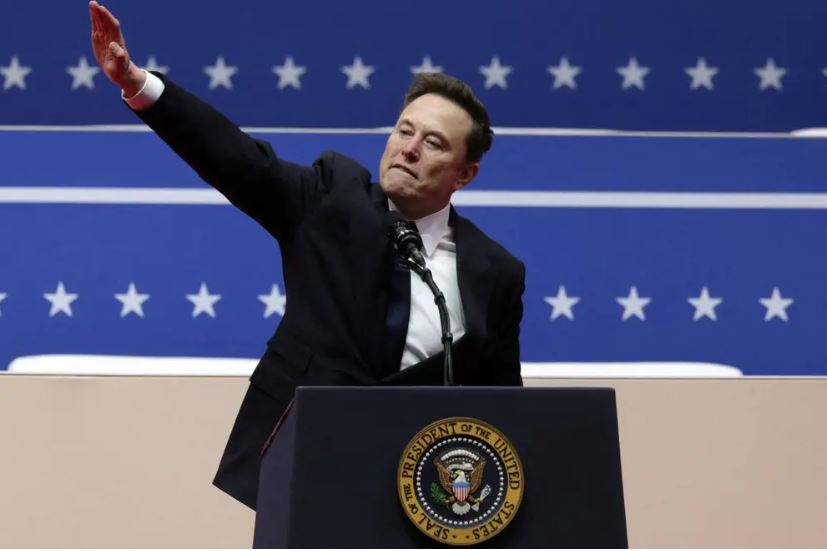  Musk’s ‘heart goes out’ to all with a gesture that appears to resemble a Nazi salute. 