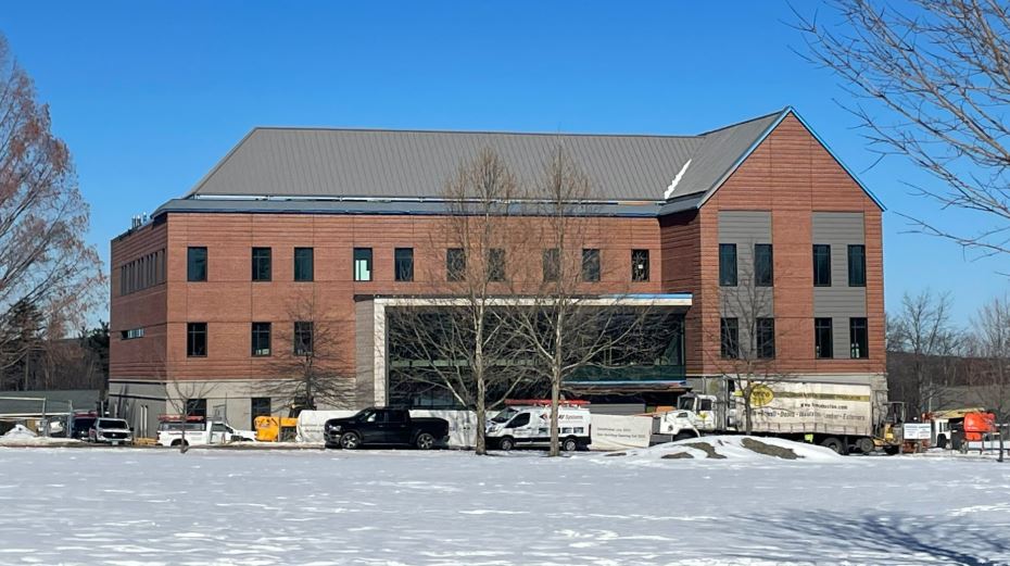  Exterior construction of the Jean School of Nursing has almost reached completion as final touches are to be added soon.