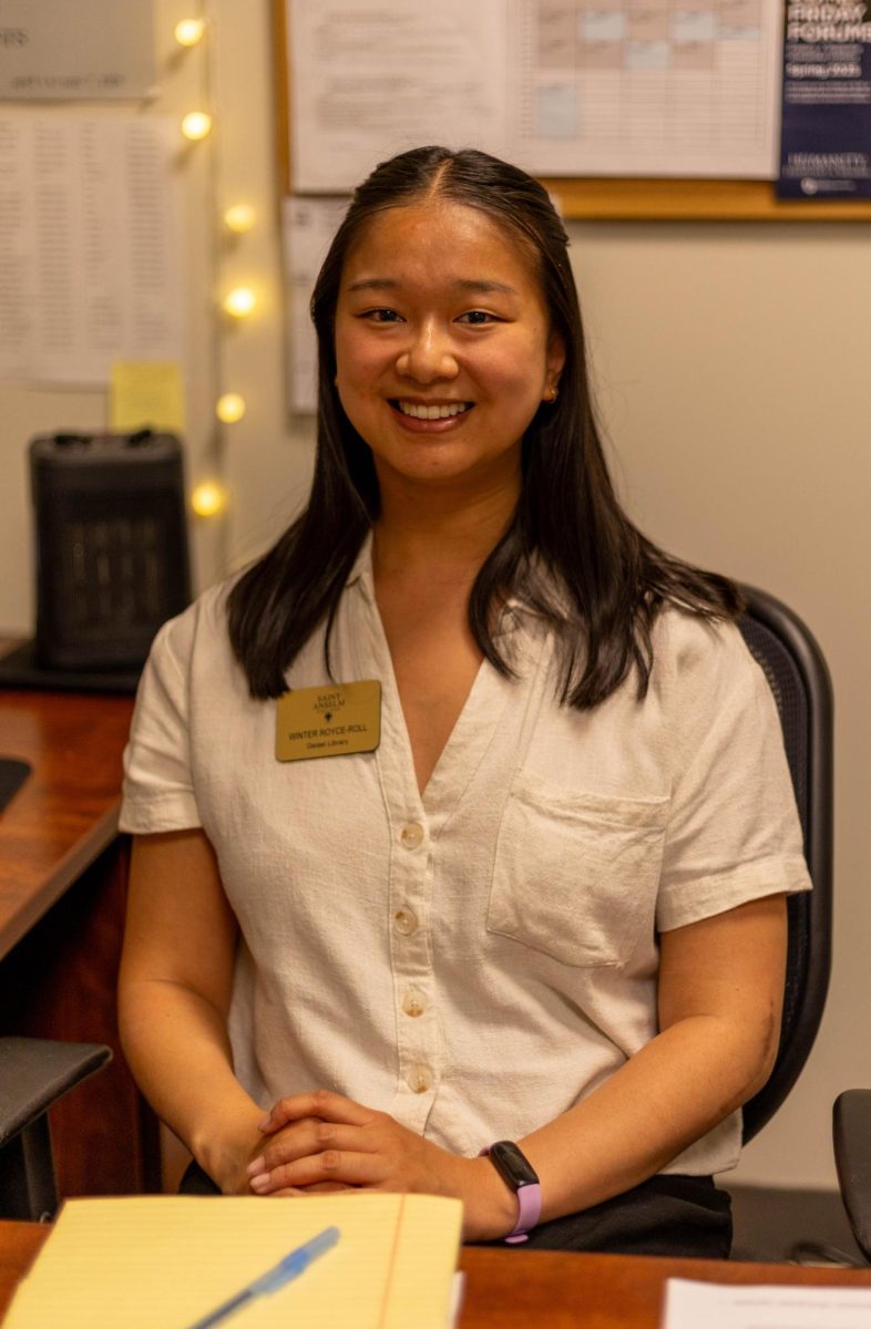 Winter Royce-Roll, a research librarian at Saint Anselm, chose this role because of her love for teaching.
