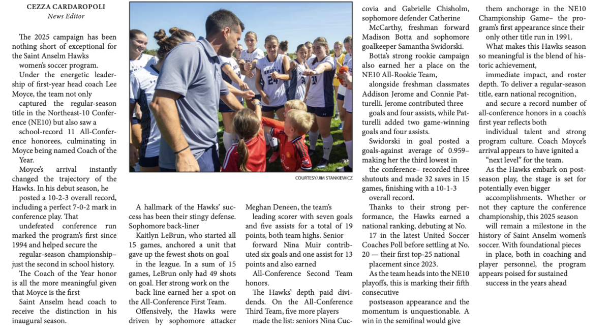 Coach Lee Moyce wins NE-10 coach of the year